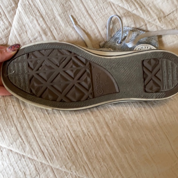 Silver and grey converse high tops. - Picture 7 of 7